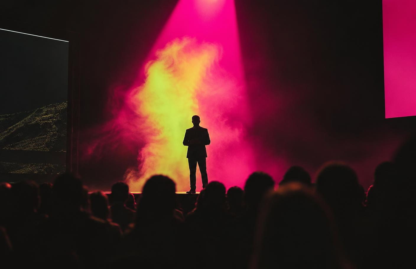 A speaker on the Misfit Stage